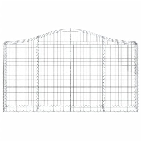 vidaXL Συρματοκιβώτια Τοξωτά 30 τεμ. 200x30x100/120 εκ. Γαλβαν. Ατσάλι