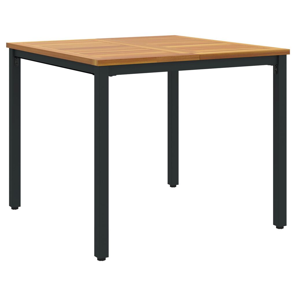 vidaXL Τραπέζι Κήπου 90x90x75 εκ. Μασίφ ξύλο ακακίας και Μέταλλο
