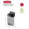 Curver Κάδος Απορριμάτων Διπλός με Πεντάλ Deco Ασημί 26 + 26 Λίτρων