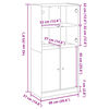 vidaXL Ντουλάπα με Πόρτες Αρτισιανή Δρυς 68x37x142 εκ. Επεξ. Ξύλο