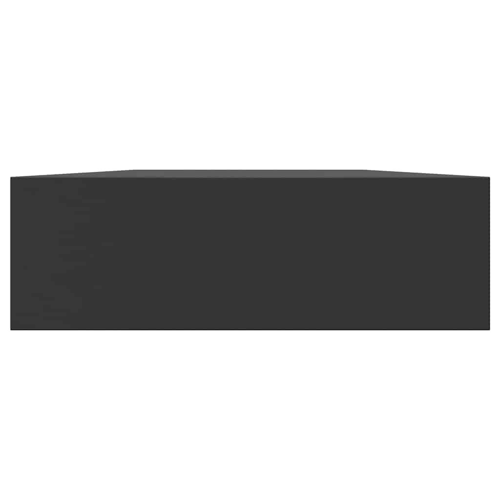 vidaXL Ράφι Τοίχου με Συρτάρι Μαύρο 80 x 25 x 8 εκ. MDF