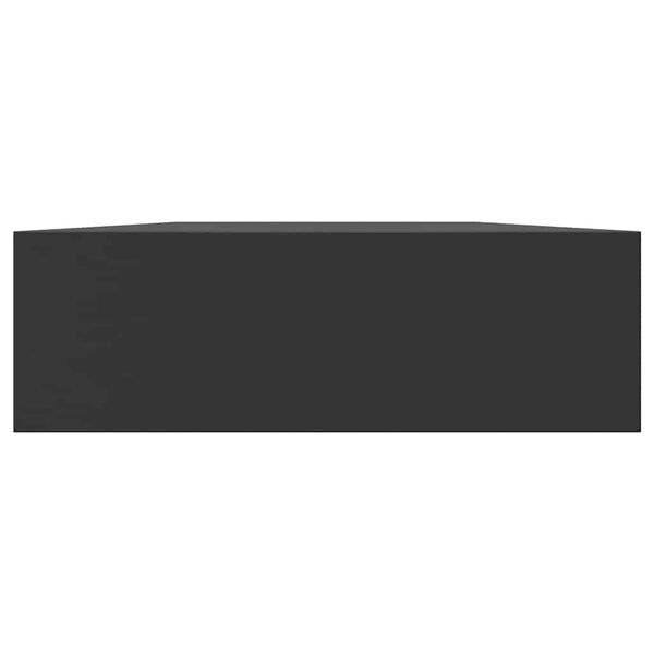 vidaXL Ράφι Τοίχου με Συρτάρι Μαύρο 80 x 25 x 8 εκ. MDF