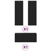 vidaXL Σετ Ντουλάπας Τηλεόρασης 3 Τεμαχίων Κρεμαστό Μαύρο Δρυς από Ξύλο