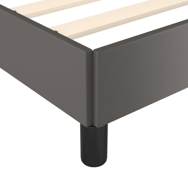 vidaXL Πλαίσιο Κρεβατιού Γκρι 140x200 εκ. από Συνθετικό Δέρμα