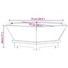 vidaXL Φωτιά Μαύρο 75 x 75 x 28 εκ. Κρύα έλαση από χάλυβα