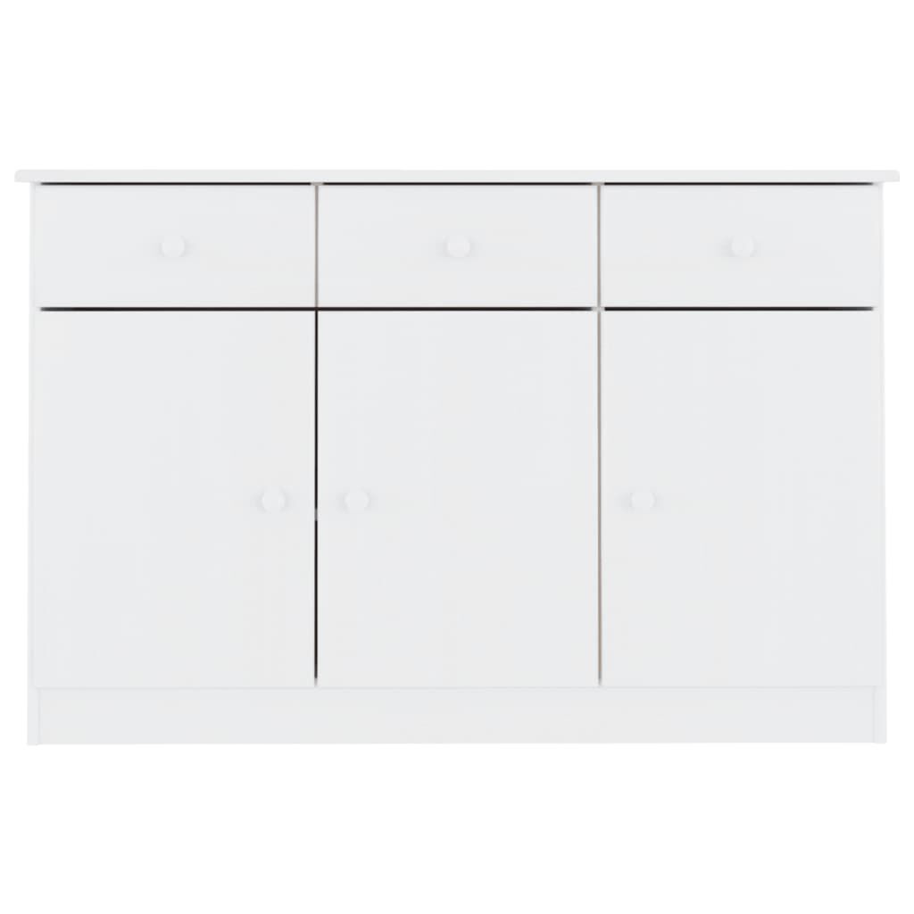 vidaXL Ντουλάπι ALTA Λευκό 112 x 35 x 73 εκ. από Μασίφ Ξύλο Πεύκου