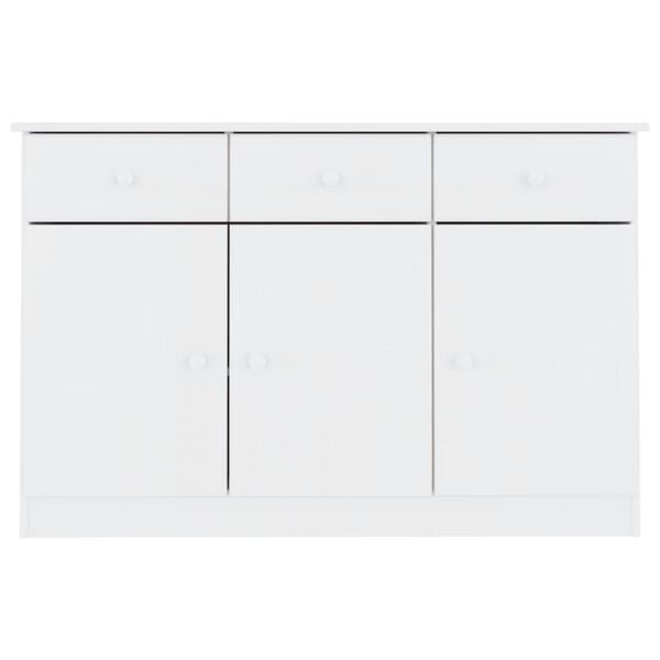 vidaXL Ντουλάπι ALTA Λευκό 112 x 35 x 73 εκ. από Μασίφ Ξύλο Πεύκου