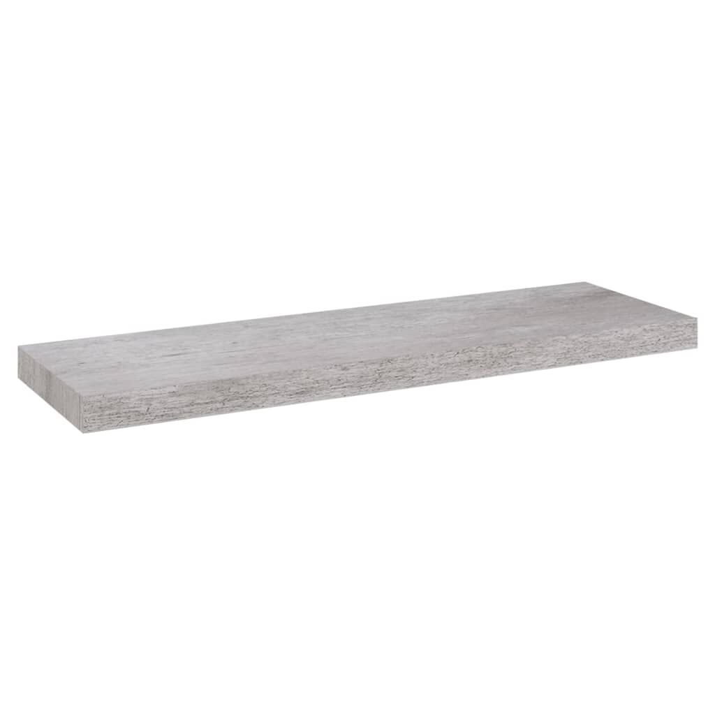 vidaXL Ράφια Τοίχου 2 τεμ. Γκρι Σκυροδέματος 80x23,5x3,8 εκ. MDF