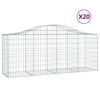 vidaXL Συρματοκιβώτια Τοξωτά 20 τεμ. 200x50x80/100 εκ. Γαλβαν. Ατσάλι