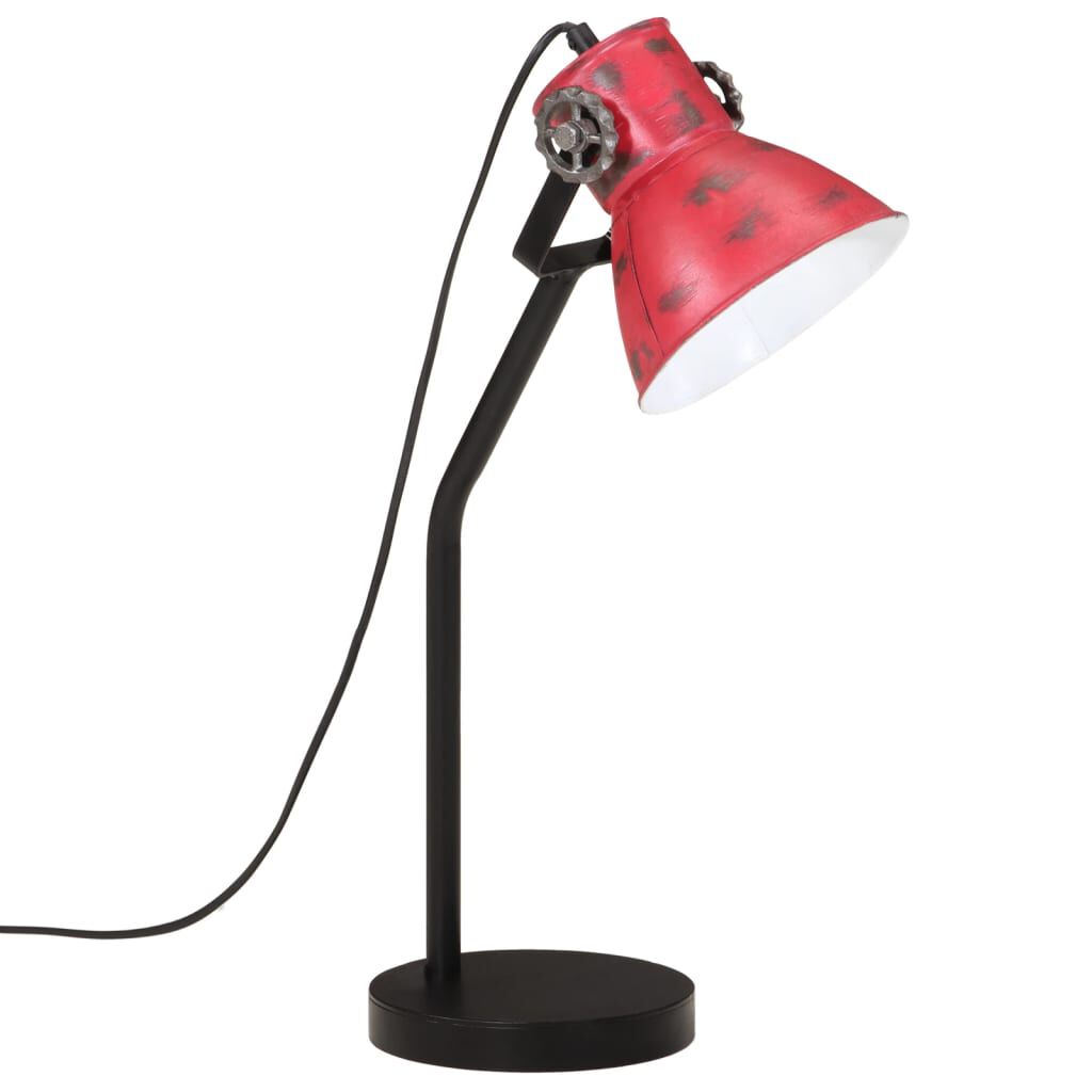 vidaXL Φωτιστικό Γραφείου 25 W Αντικέ Κόκκινο 17x17x60 εκ. Ε27