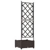 vidaXL Κηποτινάκι με Τρέλα 2 pcs Μαύρο 80 x 40 x 125.5 εκ. PP