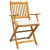vidaXL Πτυσσόμενη Καρέκλα με μαξιλάρι 8 pcs Λευκό 49 x 57.5 x 92εκ