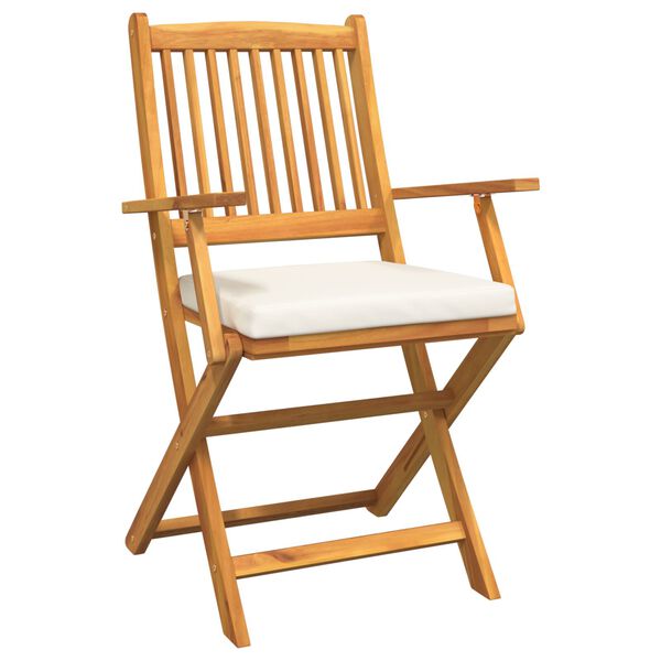 vidaXL Πτυσσόμενη Καρέκλα με μαξιλάρι 8 pcs Λευκό 49 x 57.5 x 92εκ
