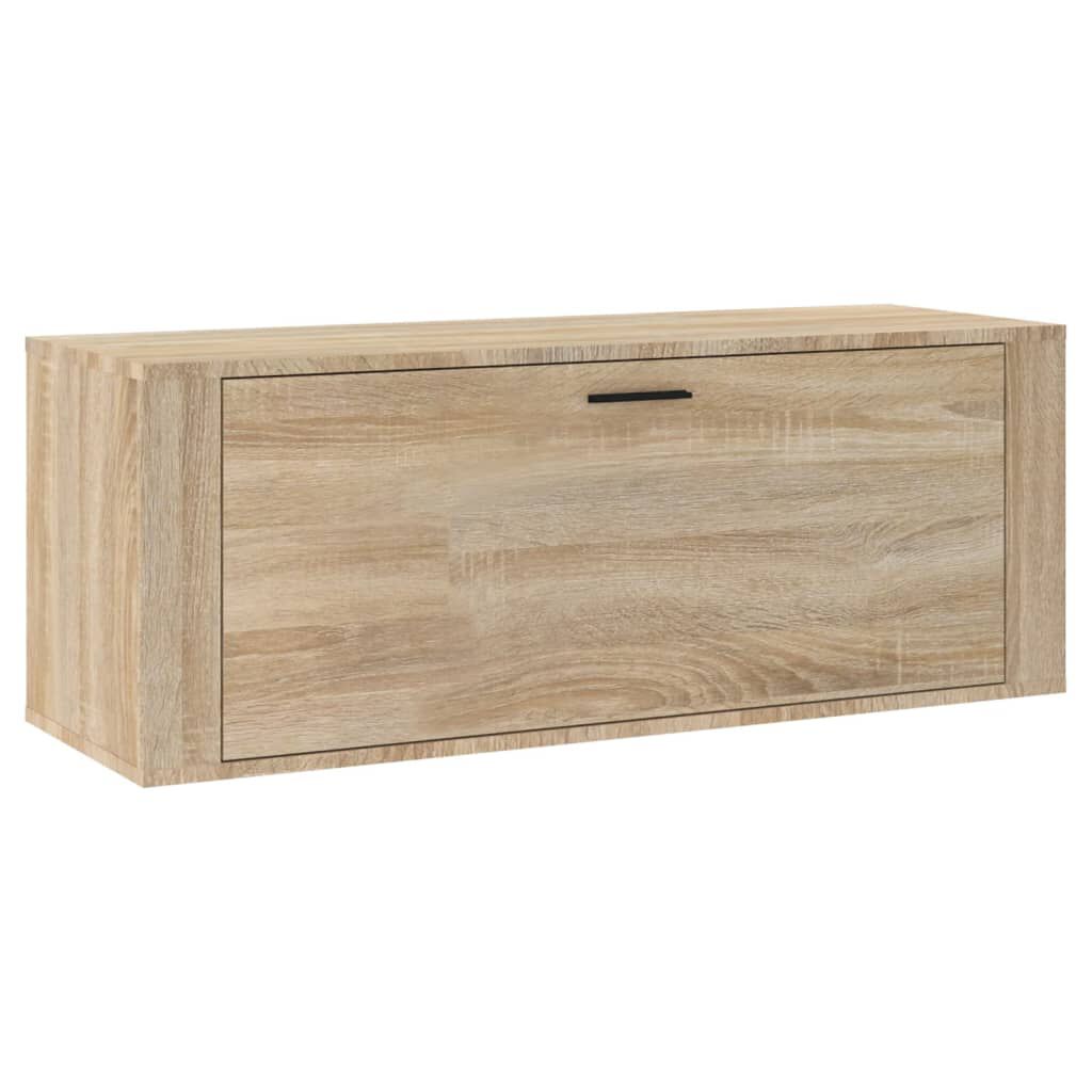 vidaXL Παπουτσοθήκη Επιτοίχια Sonoma Δρυς 100x35x38εκ Επεξ. Ξύλο