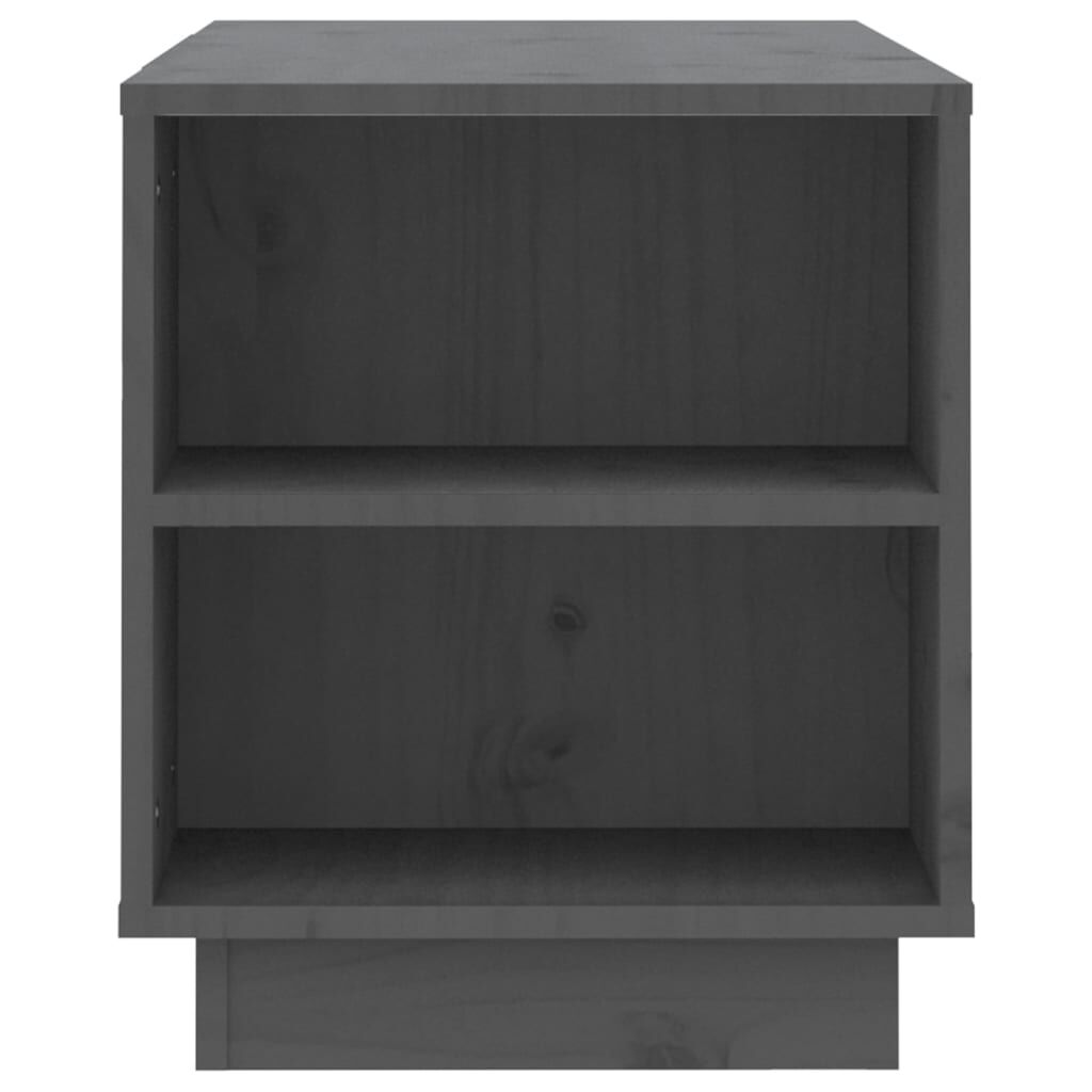 vidaXL Έπιπλο Τηλεόρασης Γκρι 110x35x40,5 εκ. από Μασίφ Ξύλο Πεύκου