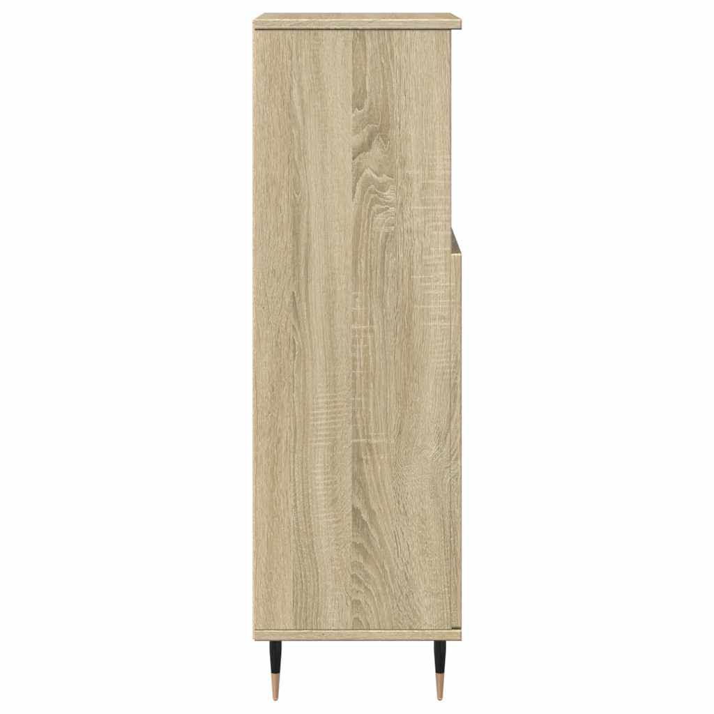 vidaXL Ντουλάπι Μπάνιου Sonoma Δρυς 30x30x100 εκ. Επεξεργασμένο Ξύλο