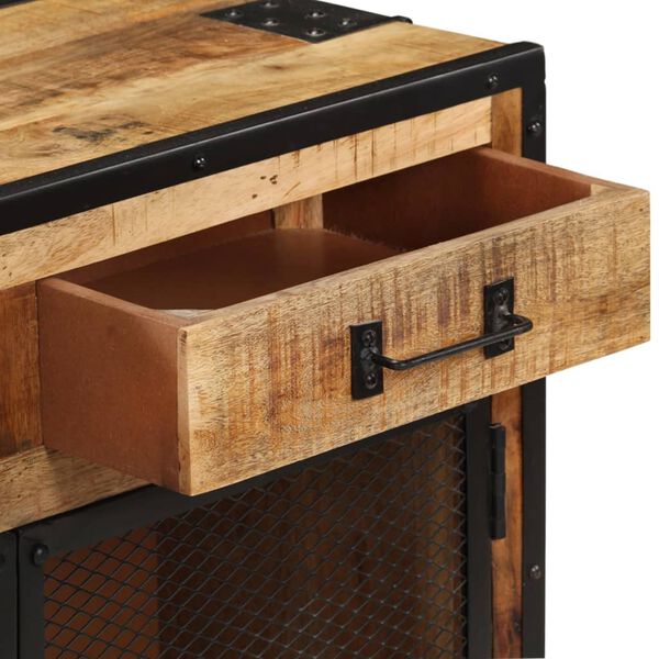 vidaXL Ντουλάπι με Συρτάρια 80x31x71 εκ. Μασίφ Ακατέργαστο Ξύλο Μάνγκο