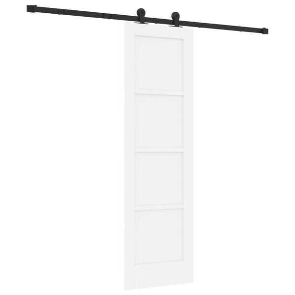 vidaXL Συρόμενη Πόρτα ORKDAL Λευκό και μαύρο 61 x 198.5 εκ.