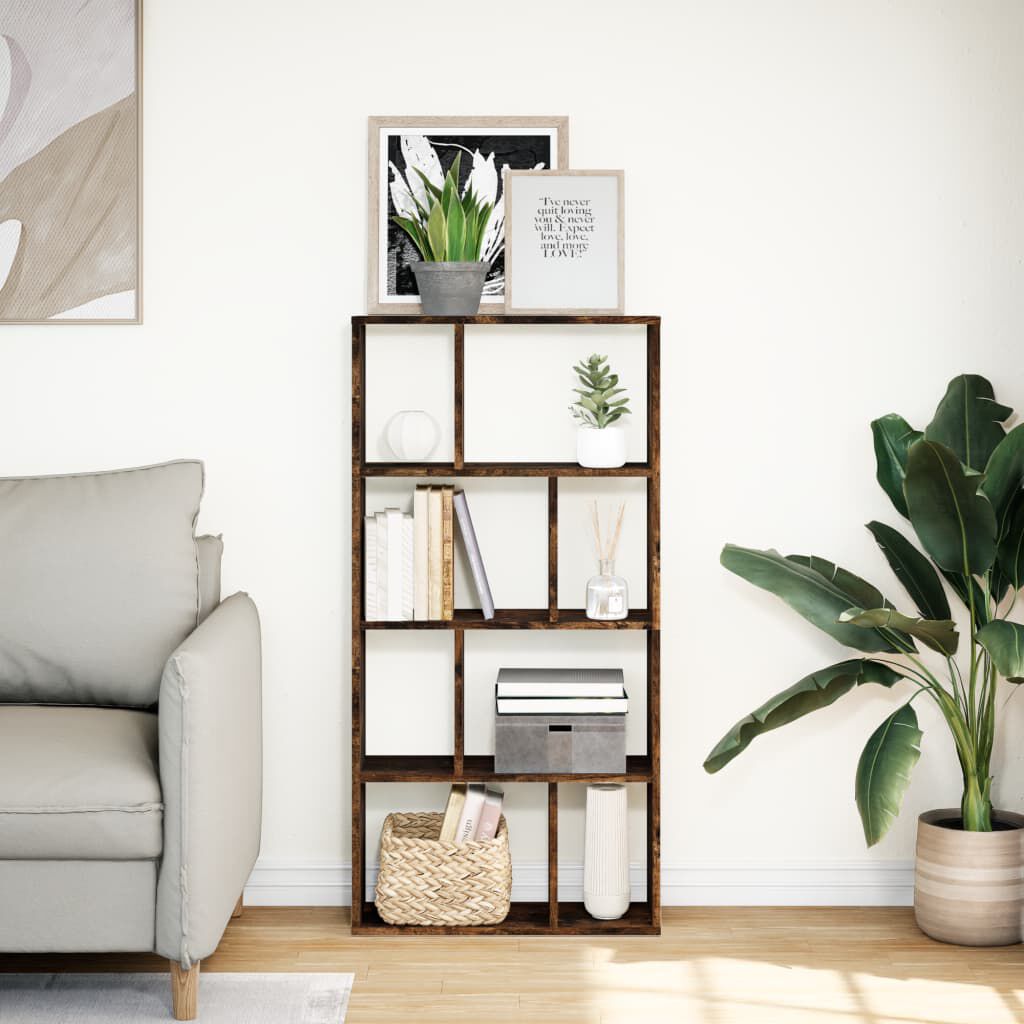 vidaXL Βιβλιοθήκη Καπνιστή Δρυς 60x20x120 εκ. από Επεξεργασμένο Ξύλο