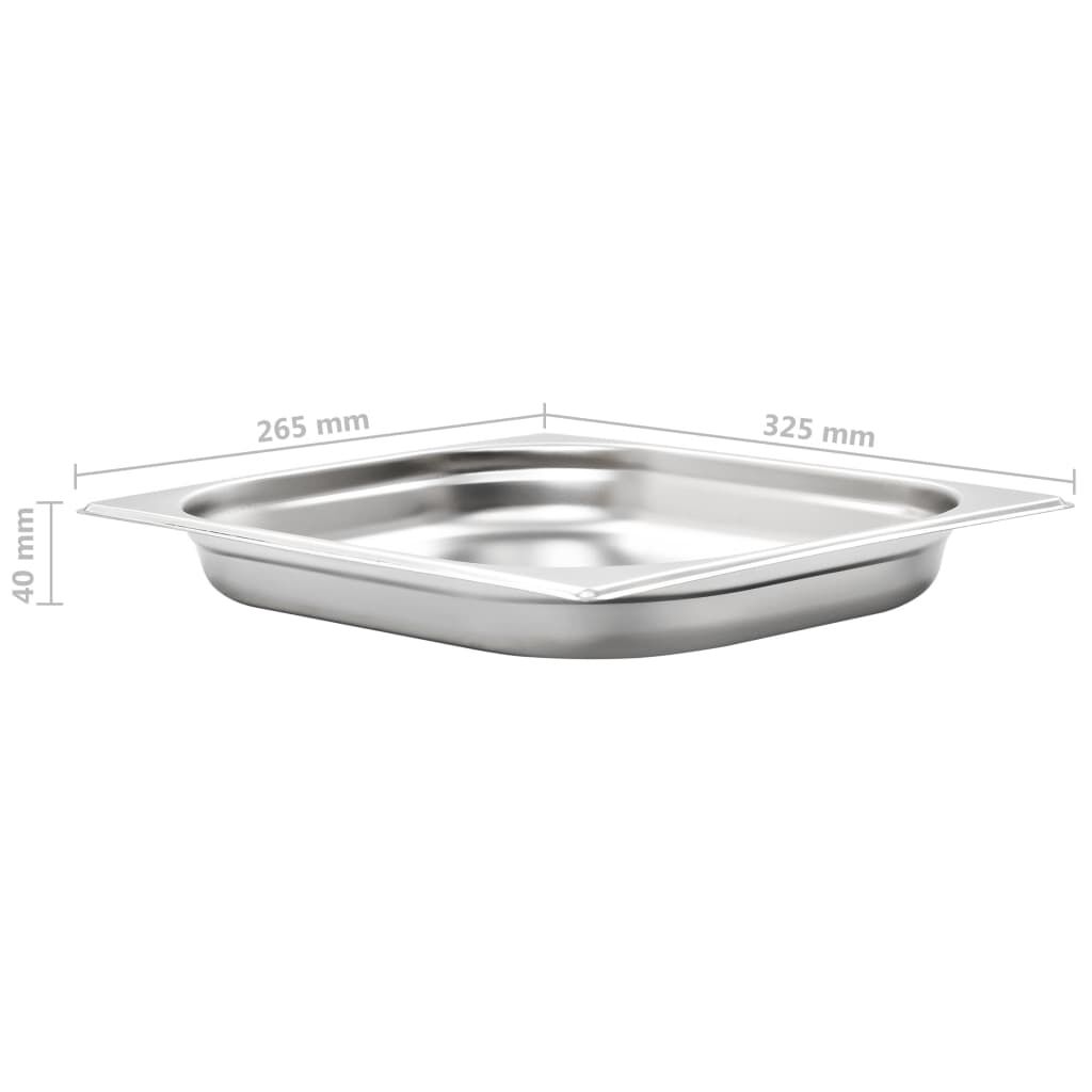 vidaXL Λεκάνες Gastronorm 8 τεμ. GN 1/2 40 χιλ. από Ανοξείδωτο Ατσάλι