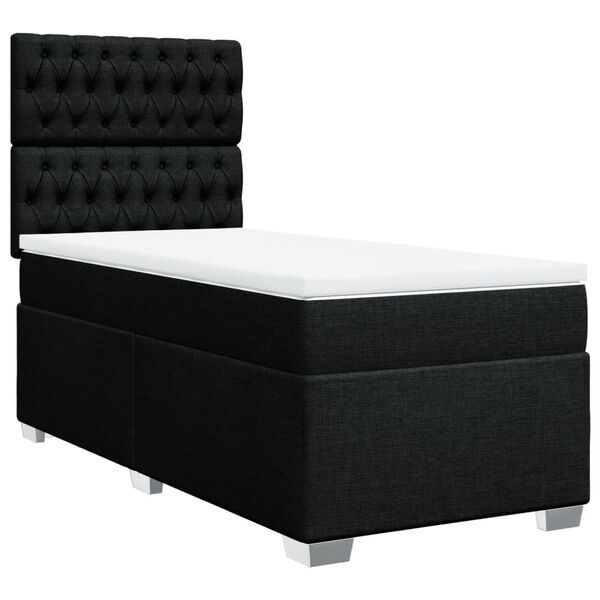 vidaXL &Kappa;&rho;&epsilon;&beta;ά&tau;&iota; Boxspring &mu;&epsilon; &Sigma;&tau;&rho;ώ&mu;&alpha; &Mu;&alpha;ύ&rho;&omicron; 90x190 &epsilon;&kappa;.&Upsilon;&phi;&alpha;&sigma;&mu;ά&tau;&iota;&nu;&omicron;