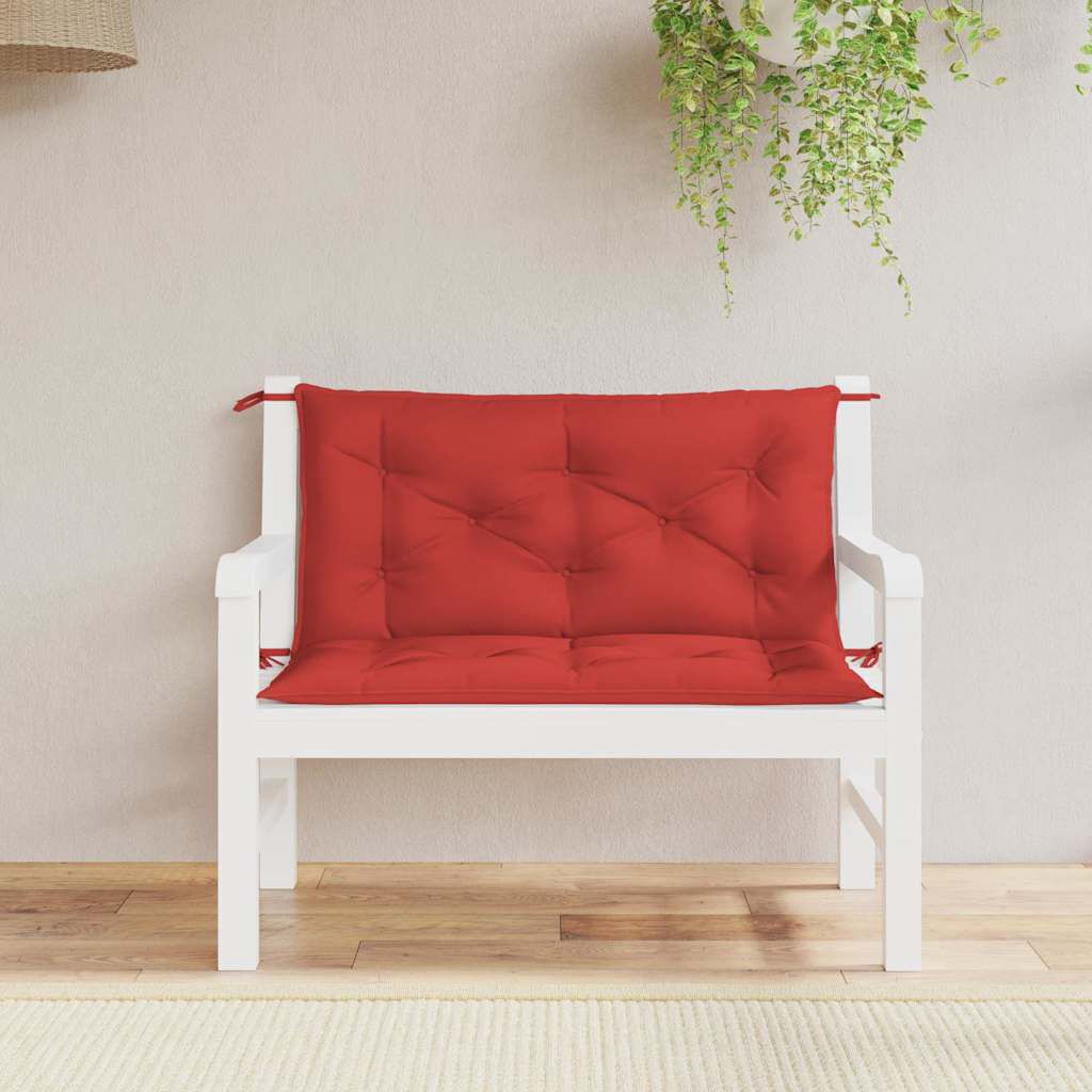 vidaXL Μαξιλάρι Πάγκου Κήπου Κόκκινο 100x(50+50)x7 εκ. Ύφασμα Oxford