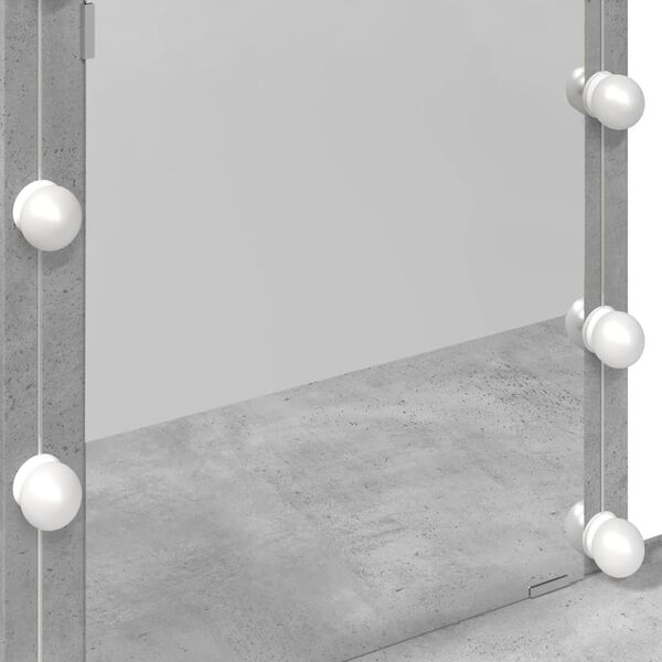 vidaXL Μπουντουάρ με LED Γκρι Σκυροδέματος 100x40x130 εκ.