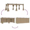 vidaXL Κιόσκι με Κουρτίνες Taupe 6x3 μ. Ατσάλινο