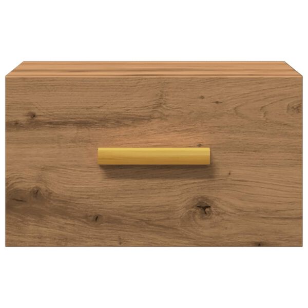 vidaXL Κομοδίνο Επιτοίχιο Αρτισιανή Δρυς 35 x 35 x 20 εκ.