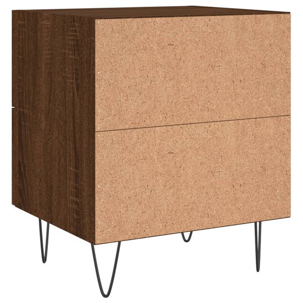 vidaXL Κομοδίνο Καφέ Δρυς 40 x 35 x 47,5 εκ. από Επεξεργ. Ξύλο