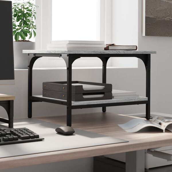 vidaXL Βάση Εκτυπωτή 2 Επιπέδων Γκρι Sonoma 50x40x38 εκ Επεξ. Ξύλο