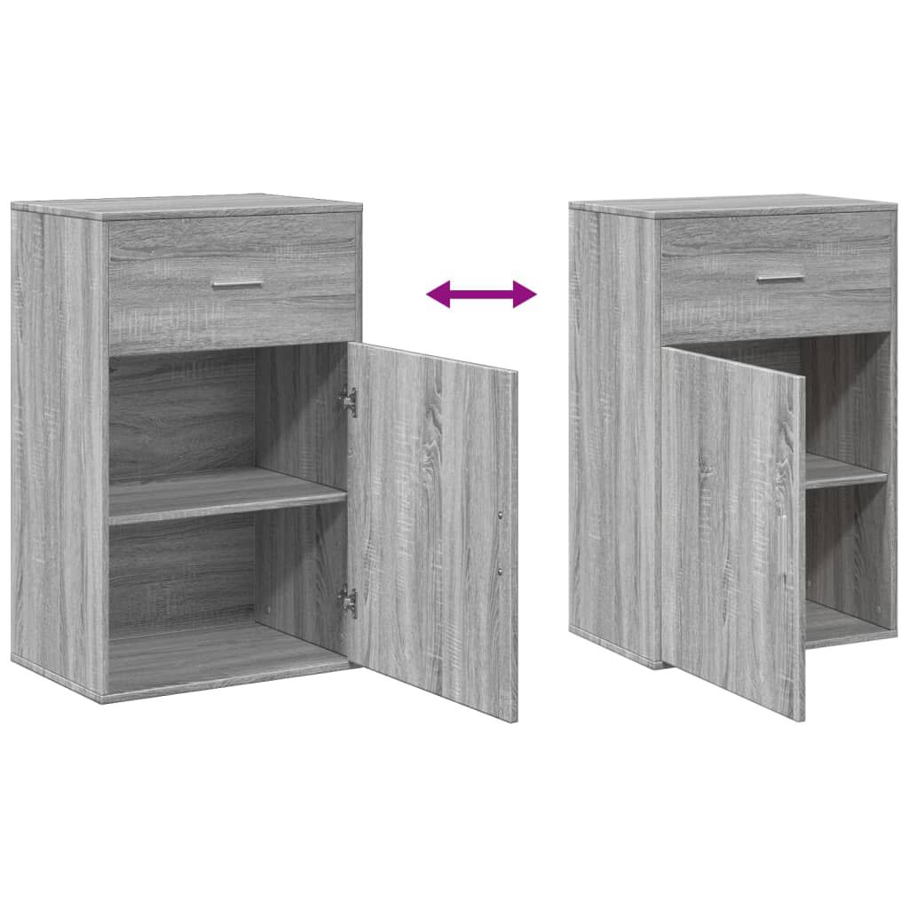 vidaXL Ραφιέρα με Ντουλάπια Γκρι Sonoma 56,5x39x90 εκ. Επεξ. Ξύλο