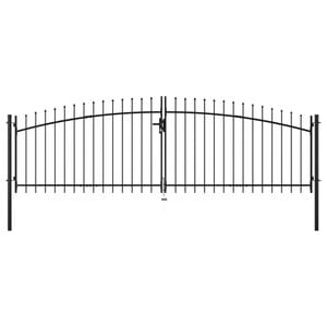 vidaXL Πόρτα Περίφραξης Διπλή με Λόγχες 400 x 200 εκ.