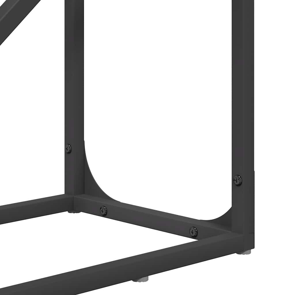 vidaXL Ράφι για καυσόξυλα Μαύρο 40x25x100 εκ. Ατσάλι ψυχρής έλασης