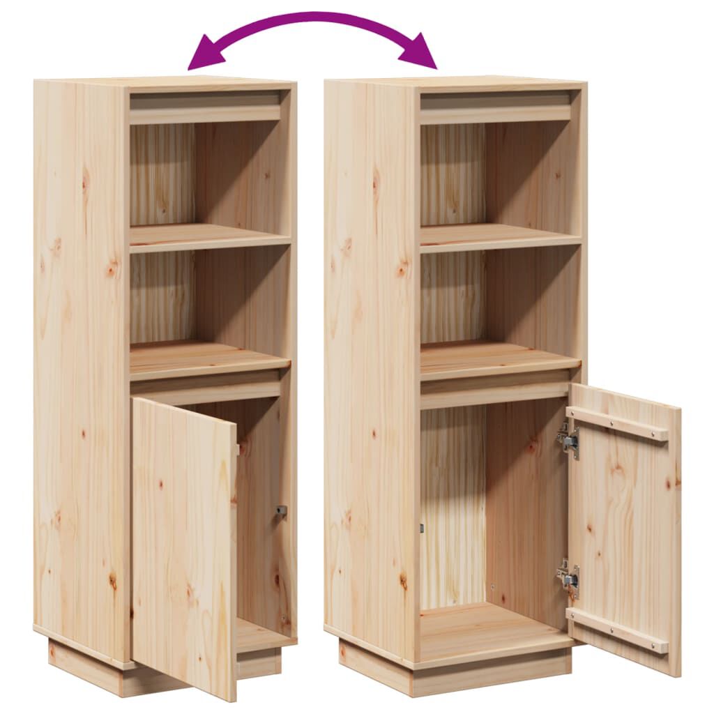 vidaXL Ντουλάπι Ψηλό 37 x 34 x 110 εκ. από Μασίφ Ξύλο Πεύκου