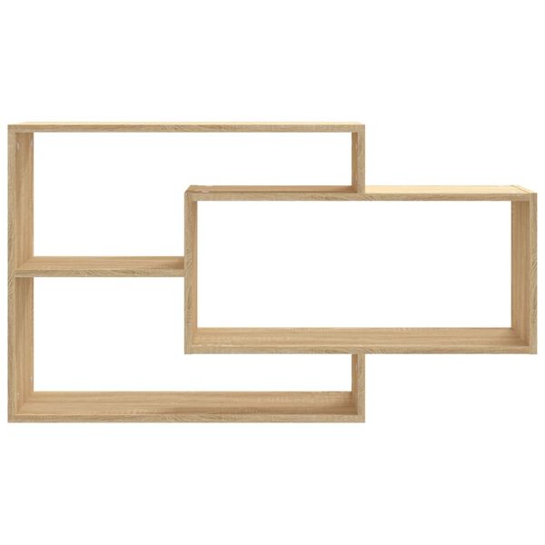 vidaXL Ραφιέρα Τοίχου Χρώμα Sonoma Δρυς 104x20x58,5 εκ. από Επεξ. Ξύλο