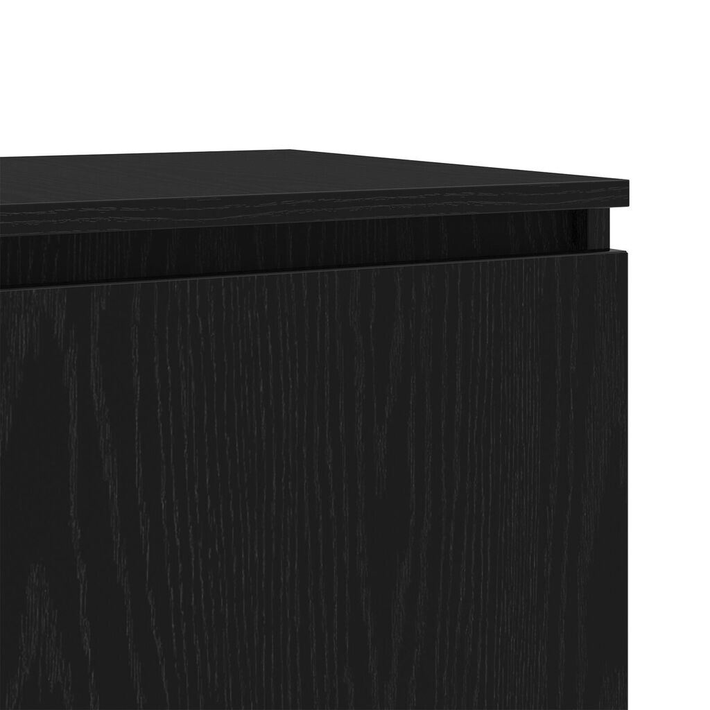 vidaXL Ντουλάπα Τηλεόρασης με Φώτα LED Μαύρο Δρύς 140x40x35,5 εκ. από επεξεργασμένο ξύλο