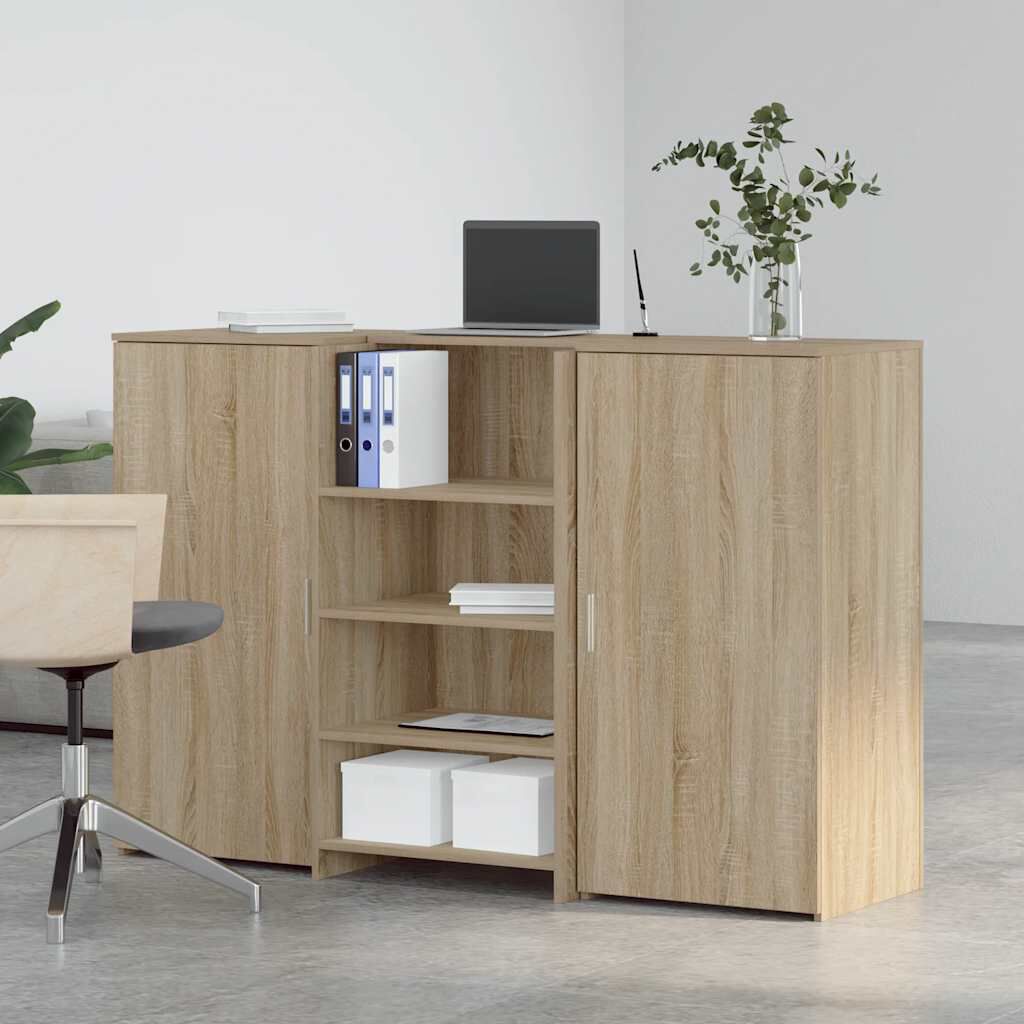 vidaXL Γραφείο υποδοχής Sonoma Δρυς 155x50x103,5εκ. Επεξεργασμένο Ξύλο