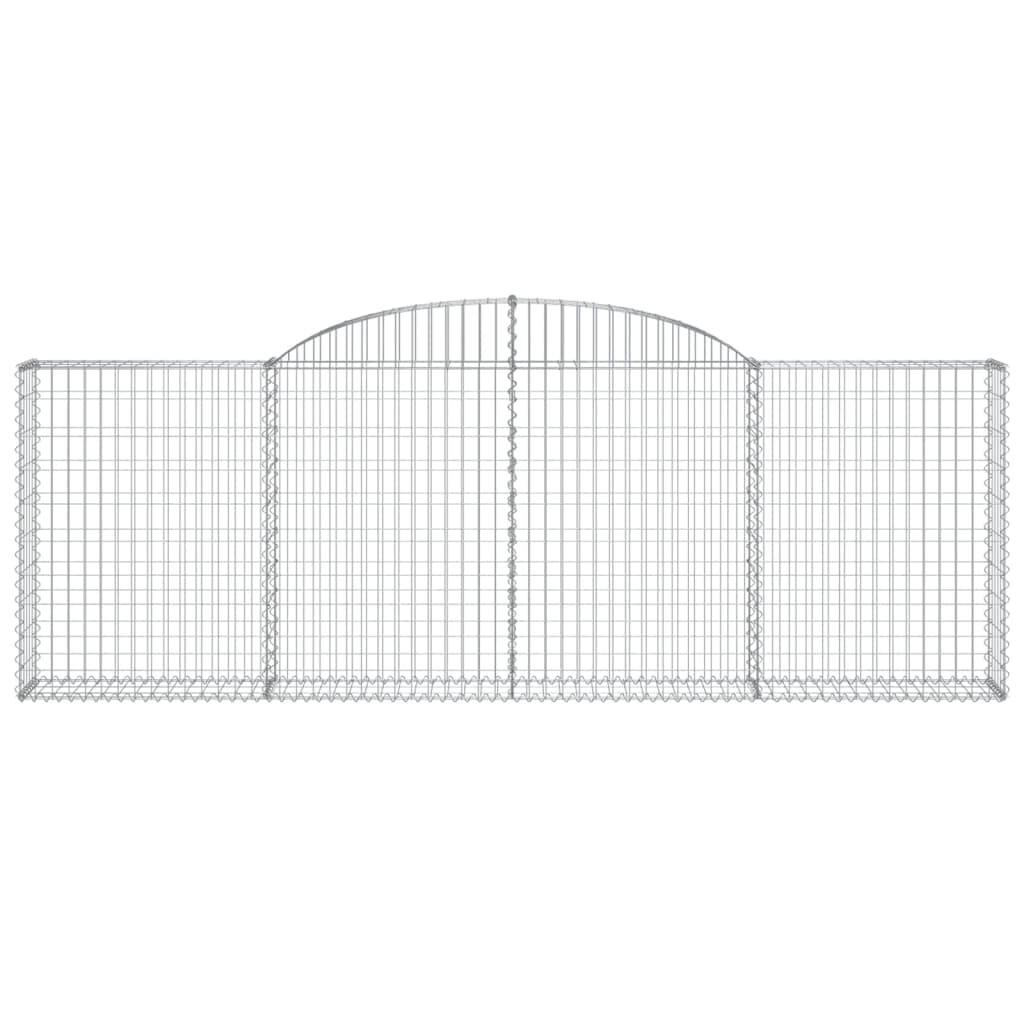 vidaXL Συρματοκιβώτια Τοξωτά 11 τεμ. 300x30x100/120 εκ. Γαλβαν. Ατσάλι