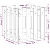 vidaXL Ζαρντινιέρα με Σχέδιο Φράχτη 40 x 40 x 40 εκ. Μασίφ Ξύλο Πεύκου