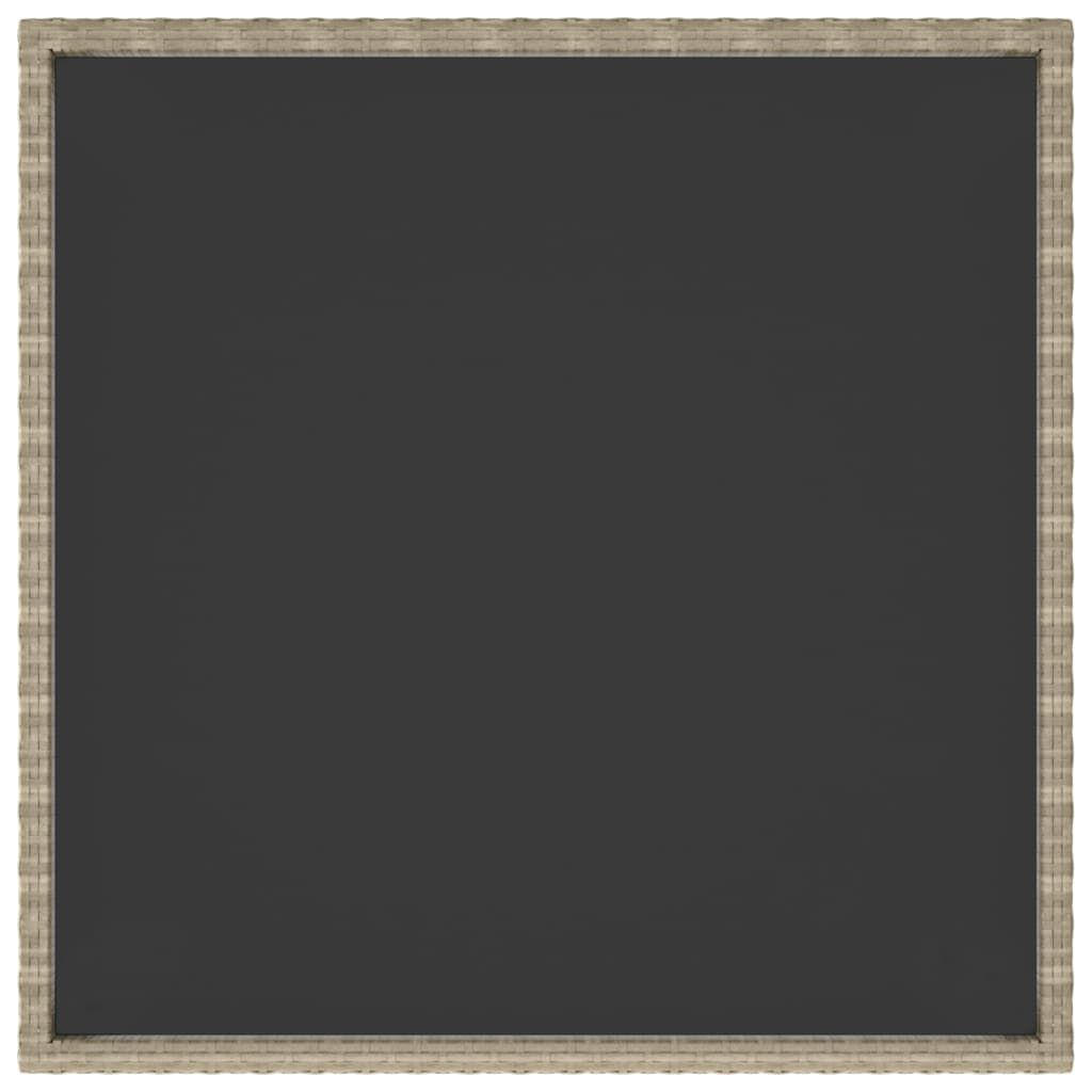 vidaXL Τραπέζι Κήπου Μπεζ 90x90x75 εκ. Συνθετικό Ρατάν