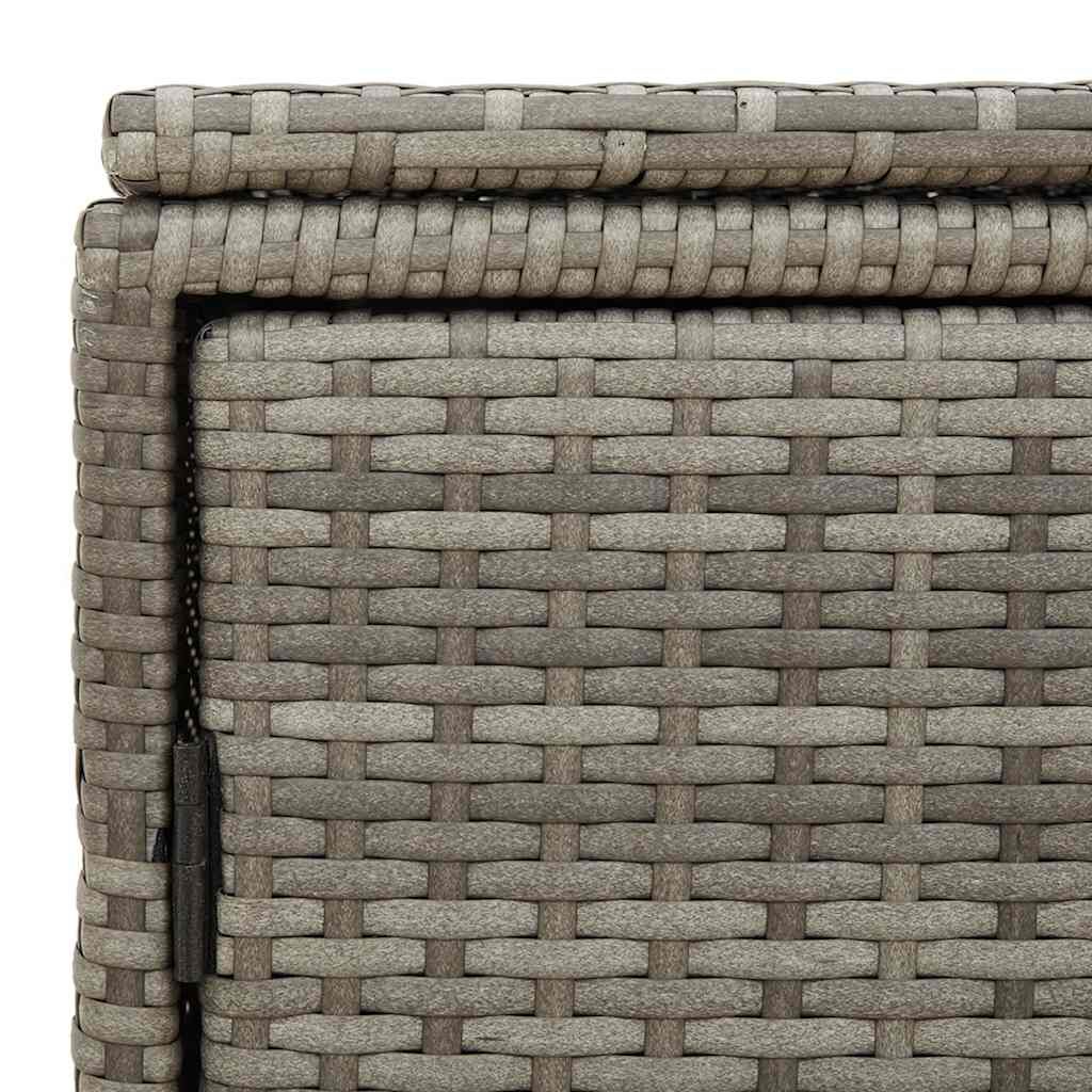 vidaXL Ντουλάπι Αποθήκευσης Κήπου Γκρι 110x55,5x60,5 εκ. Συνθ. Ρατάν
