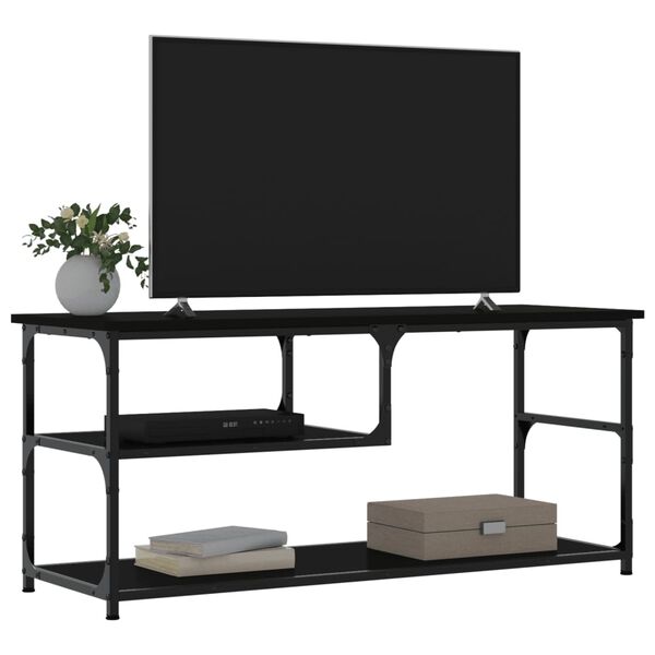 vidaXL Έπιπλο Τηλεόρασης Μαύρο 103x38x46,5 εκ. Επεξεργ. Ξύλο & Ατσάλι