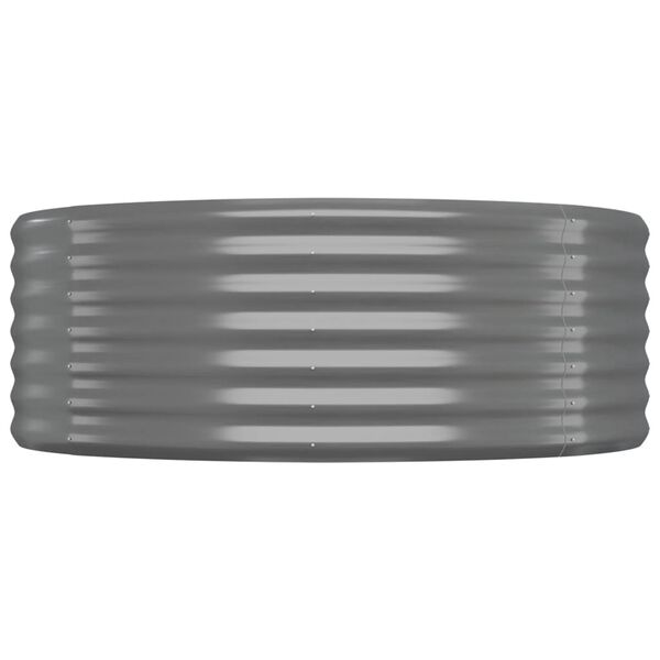 vidaXL Ζαρντινιέρα Γκρι 507x100x36 εκ. Ατσάλι με Ηλεκτρ. Βαφή Πούδρας