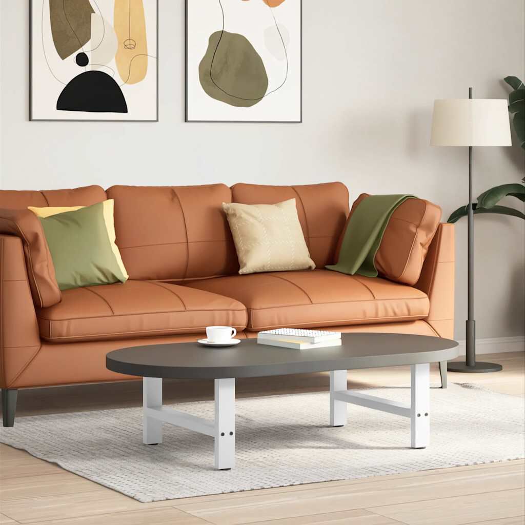 vidaXL Πόδια τραπεζιού σαλονιού Λευκό 2 τεμ. 70x(30-31) εκ. Ατσάλι