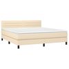 vidaXL &Kappa;&rho;&epsilon;&beta;ά&tau;&iota; Boxspring &mu;&epsilon; &Sigma;&tau;&rho;ώ&mu;&alpha; &Kappa;&rho;&epsilon;&mu; 180x200 &epsilon;&kappa;. &Upsilon;&phi;&alpha;&sigma;&mu;ά&tau;&iota;&nu;&omicron;