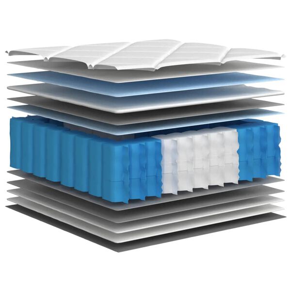 vidaXL Στρώμα με Pocket Springs Μεσαία Plus Σκληρότητα 70x200 εκ.
