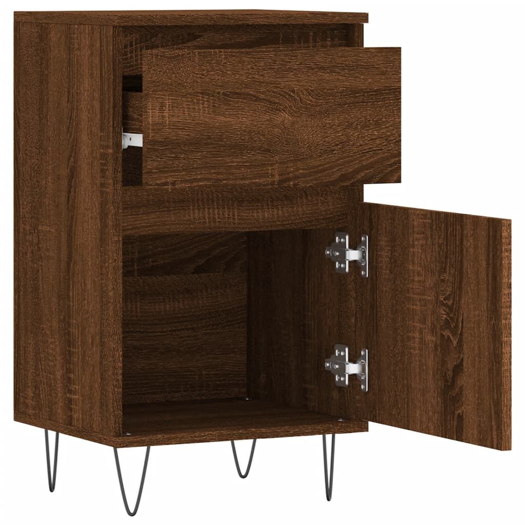 vidaXL Ντουλάπια 2 τεμ. Καφέ Δρυς 40x35x70 εκ. από Επεξεργασμένο Ξύλο