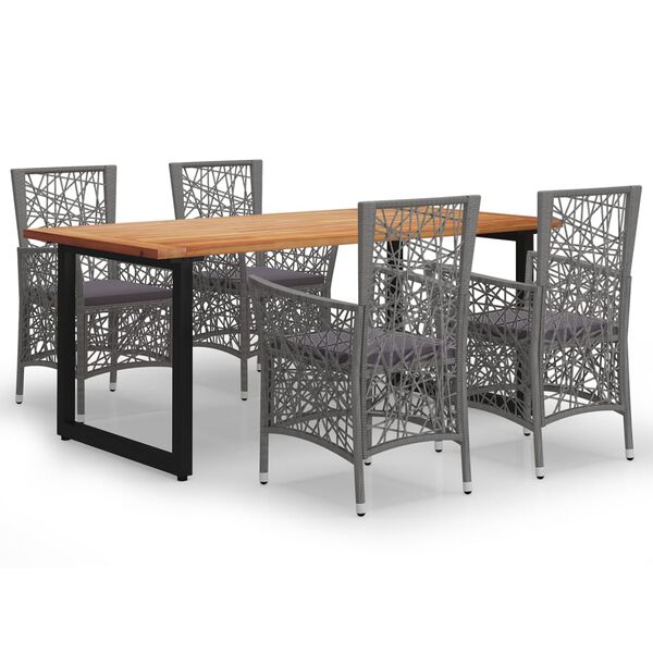 vidaXL &Sigma;&epsilon;&tau; &Tau;&rho;&alpha;&pi;&epsilon;&zeta;&alpha;&rho;ί&alpha;&sigmaf; &Kappa;ή&pi;&omicron;&upsilon; 5 &tau;&epsilon;&mu;. &Gamma;&kappa;&rho;&iota; &alpha;&pi;ό &Sigma;&upsilon;&nu;&theta;. &Rho;&alpha;&tau;ά&nu; &mu;&epsilon; &Mu;&alpha;&xi;&iota;&lambda;ά&rho;&iota;&alpha;