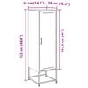vidaXL Ντουλάπι Μουσταρδί 36x39x123 εκ. από Ατσάλι